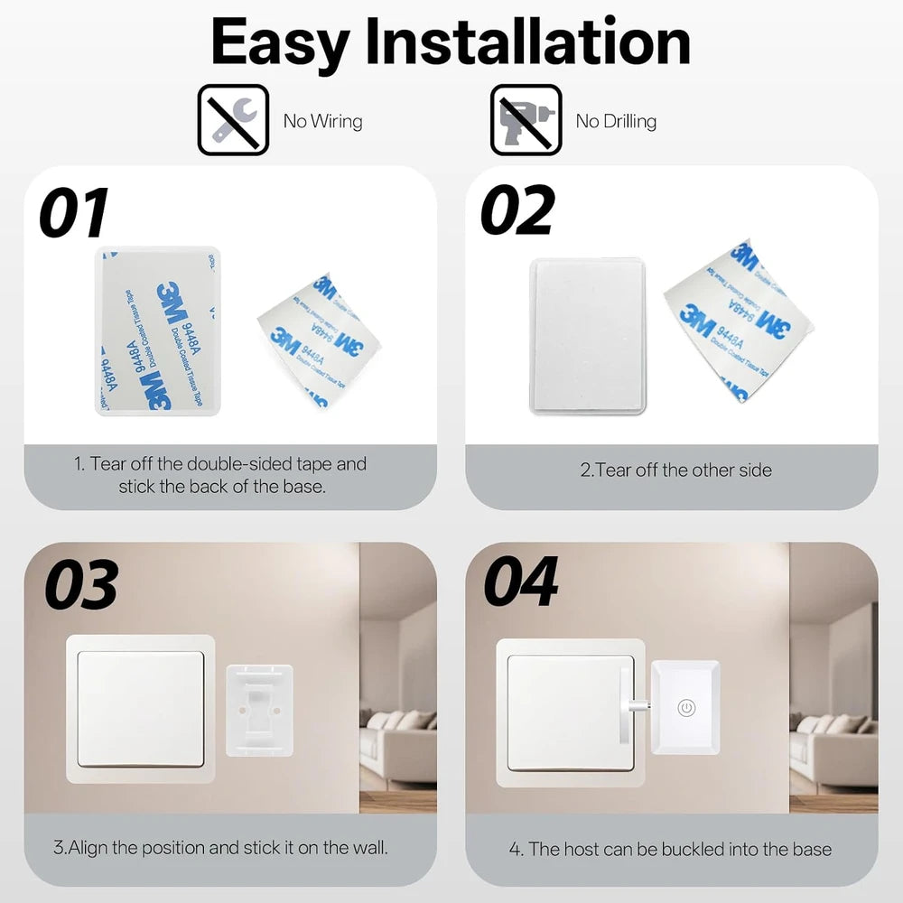Pulsador Remoto para Interruptor de Luz – Enciende y Apaga sin Levantarte 💡