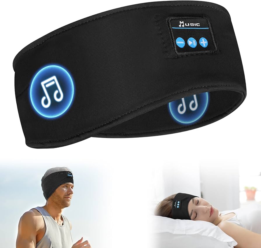 Diadema con Auriculares Integrados para Dormir y Relajarse – Gris