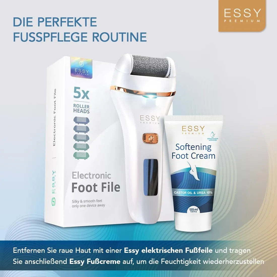TORKIVO™ Essy Elektrische Fußfeile für Glatte Füße