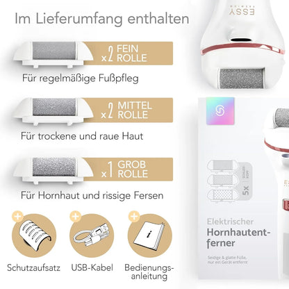TORKIVO™ Essy Elektrische Fußfeile für Glatte Füße
